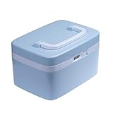 Vinteky® Medizinbox Erste Hilfe Kasten 27,8 * 19,7 * 16 cm Aufbewahrungsbox mit Griff First Aid Box - blau